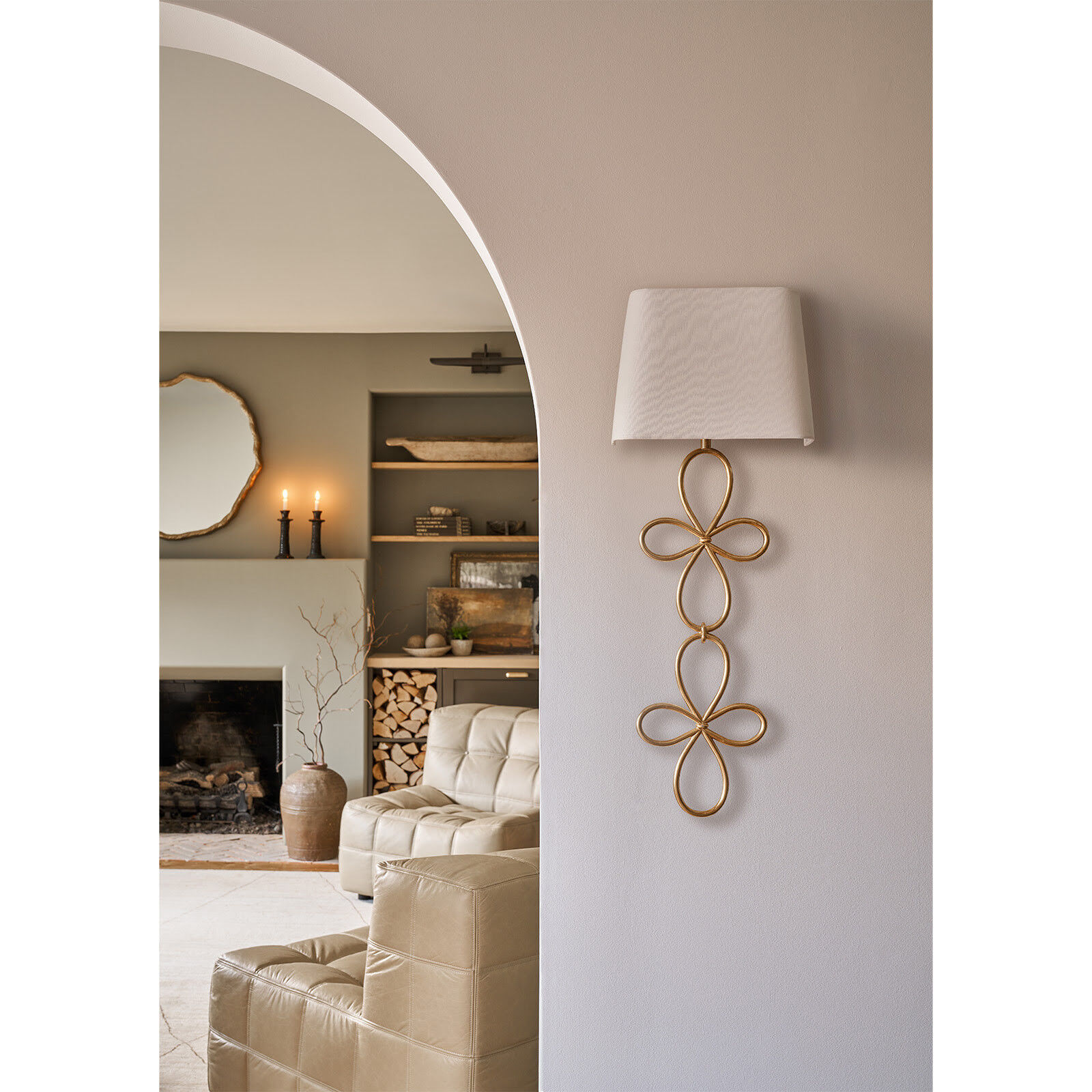 Minuet 1 Light 12 inch Gold Leaf Sconce Wall Light