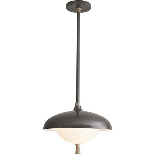 Stanwick 1 Light 13 inch Aged Iron with Nickel Accents Outdoor Pendant