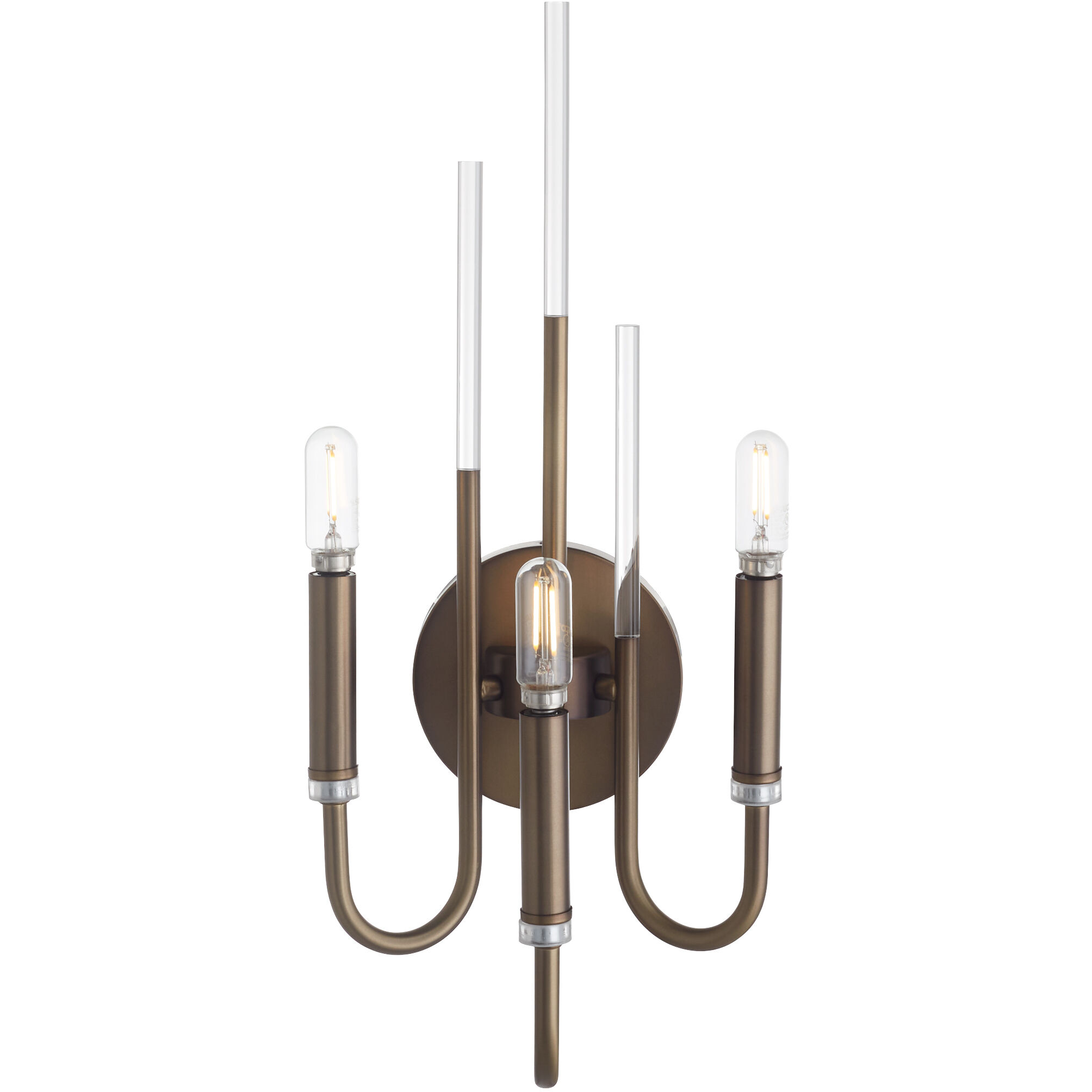 Summit 3 Light 8.5 inch Dark Brass Wall Mount Wall Light