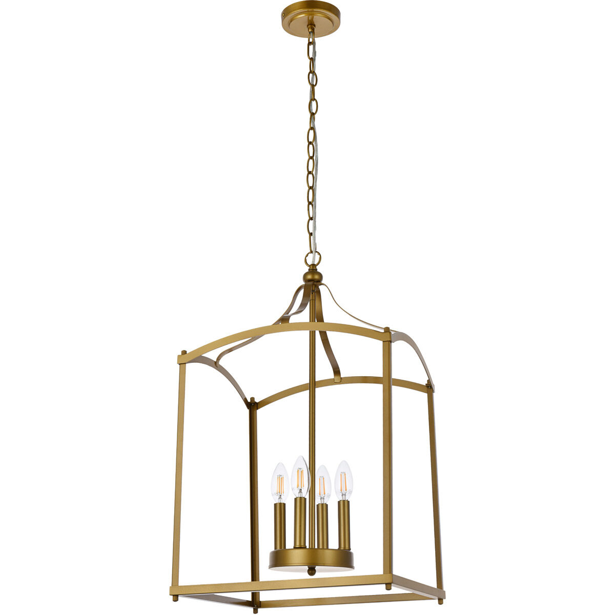 Janet 4 Light 15 inch Brass Pendant Ceiling Light