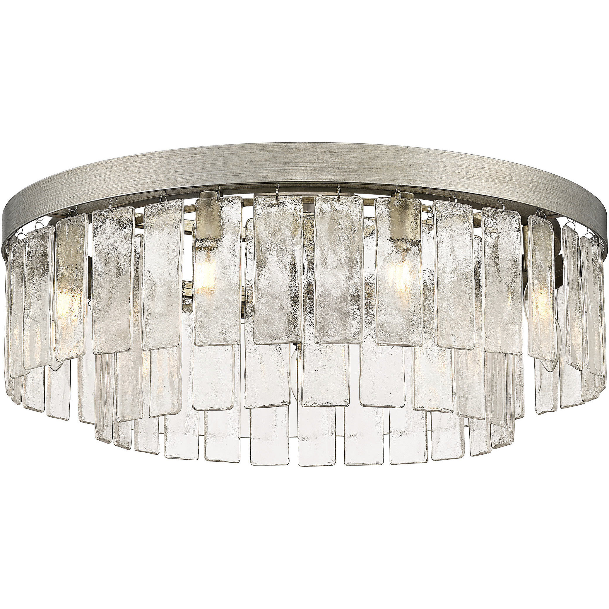 Ciara 9 Light 27 inch Peruvian Silver Semi-Flush Mount Ceiling Light