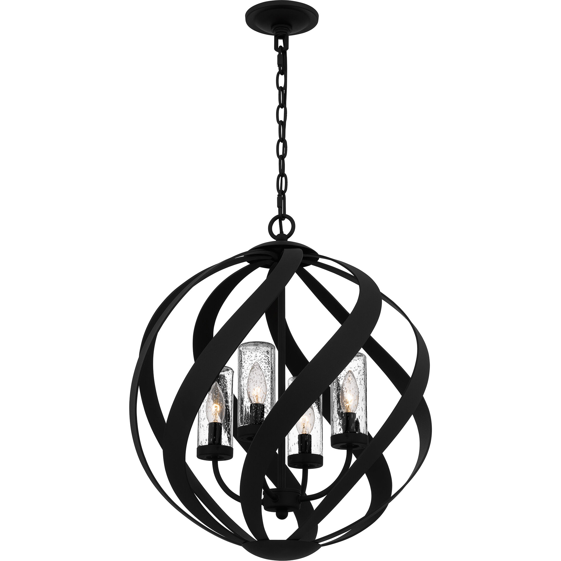 Blacksmith 4 Light 19.5 inch Earth Black Outdoor Pendant