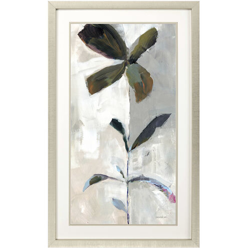 Of Clover Blue and Beige and Green and White Framed Art