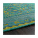 Luella 66 X 42 inch Teal/Lime/Olive/Dark Green/Dark Blue/Aqua Rugs, Wool