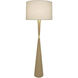 Hatteras 61 inch 150.00 watt Natural Rope with Modern Brass Floor Lamp Portable Light in Heather Linen