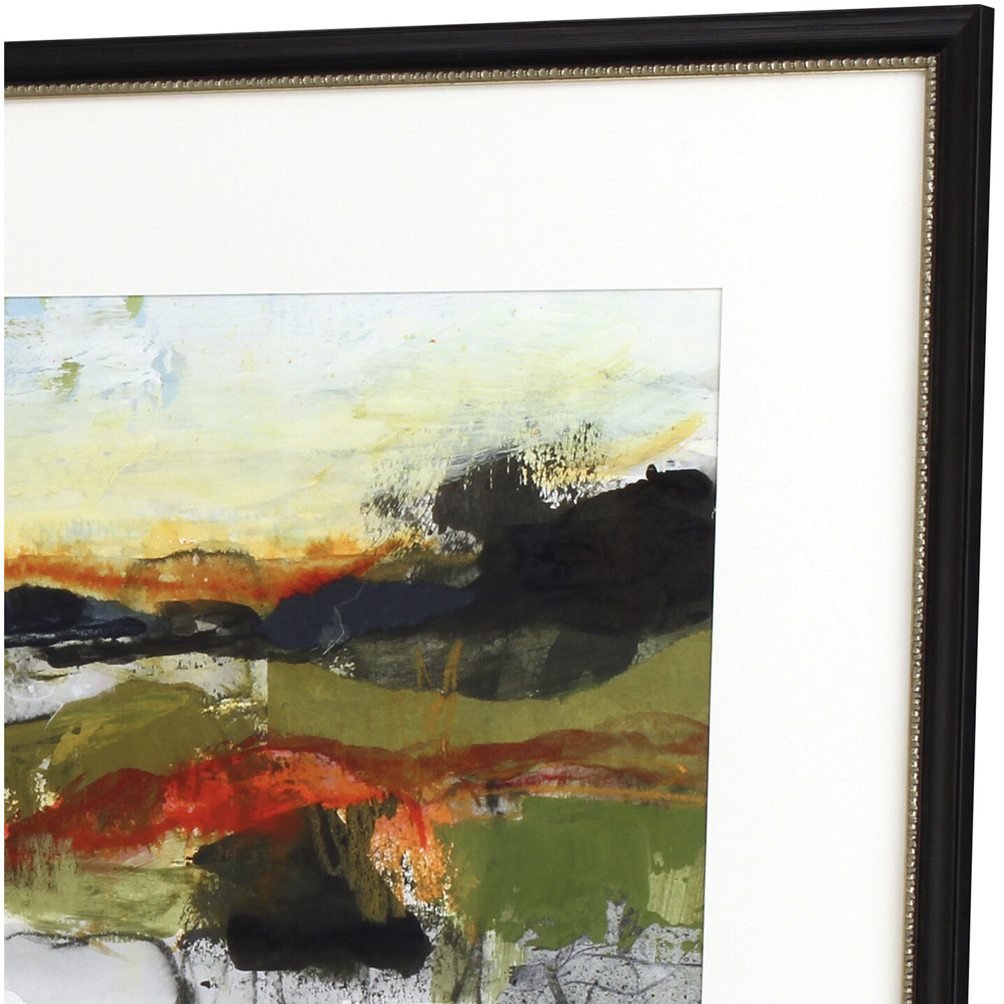 Long Way Home Green and Black and Blue and Red Framed Art