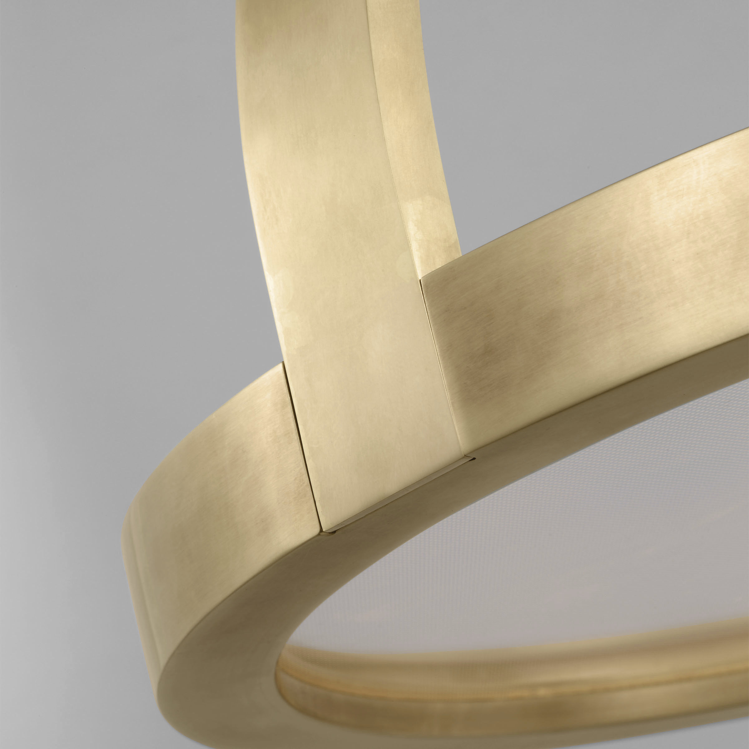 Kelly Wearstler Cerne LED 16 inch Natural Brass Semi Flush Ceiling Light