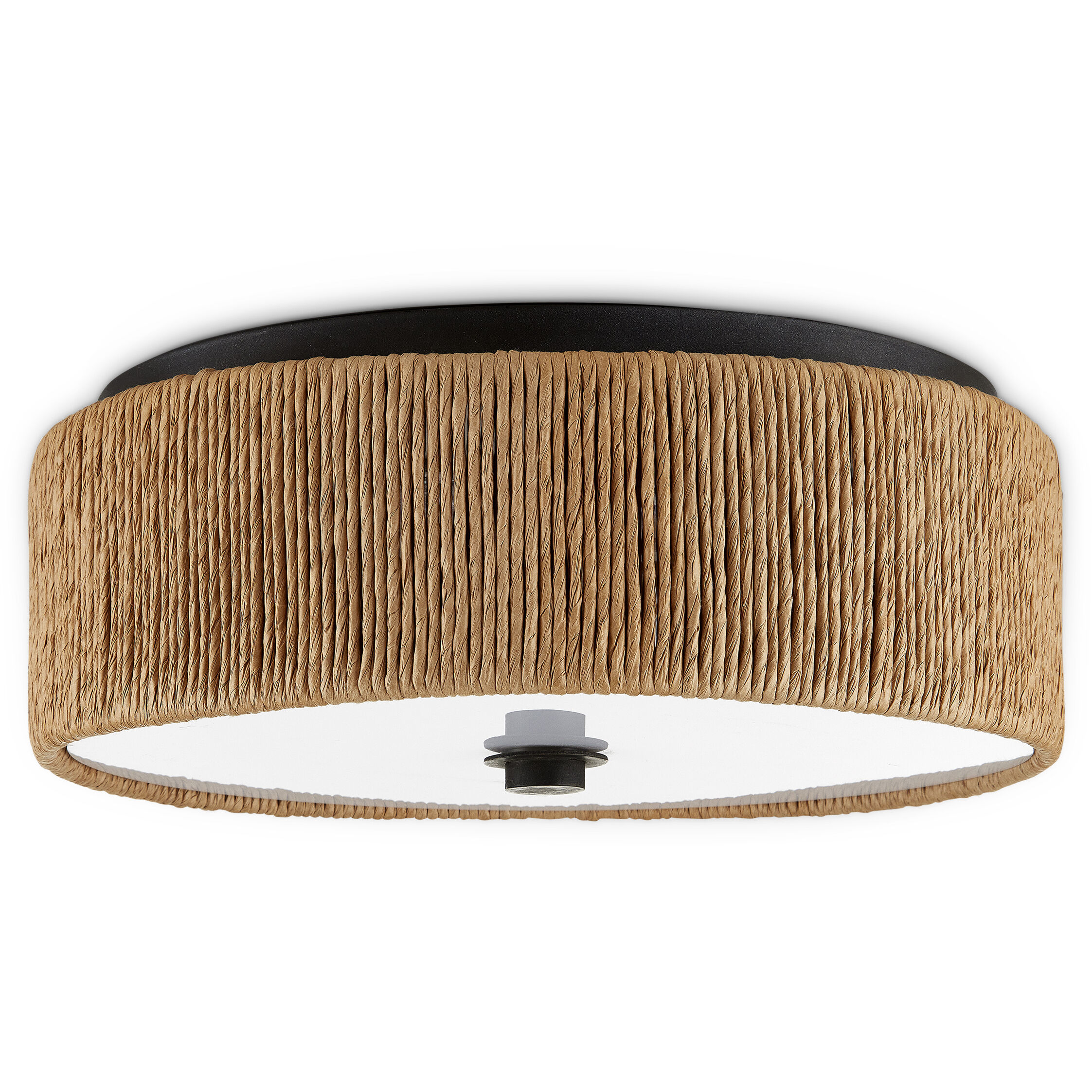 Brownell 1 Light 14 inch Blacksmith/Natural Flush Mount Ceiling Light