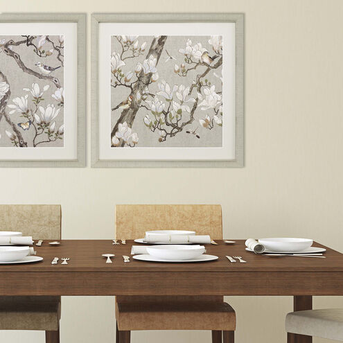 Magnolia Bloom / Magnolia Blossom White and Beige and Brown and Neutral Framed Art