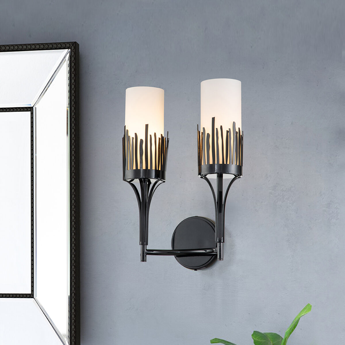Sawgrass 2 Light 10.5 inch Matte Black Sconce Wall Light
