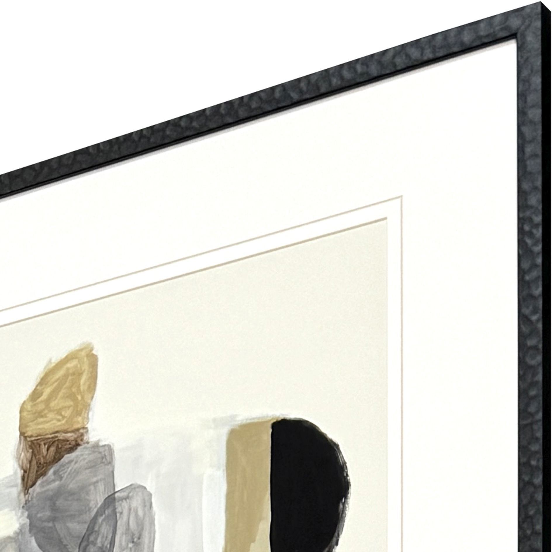 Aitkin Goudy Sans Black and Blue and Gray and Green Framed Art