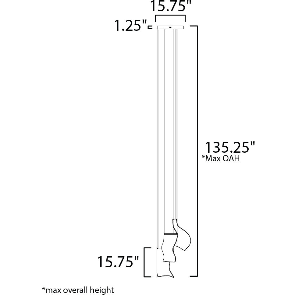 Rinkle LED 15.75 inch Polished Chrome Multi-Light Pendant Ceiling Light