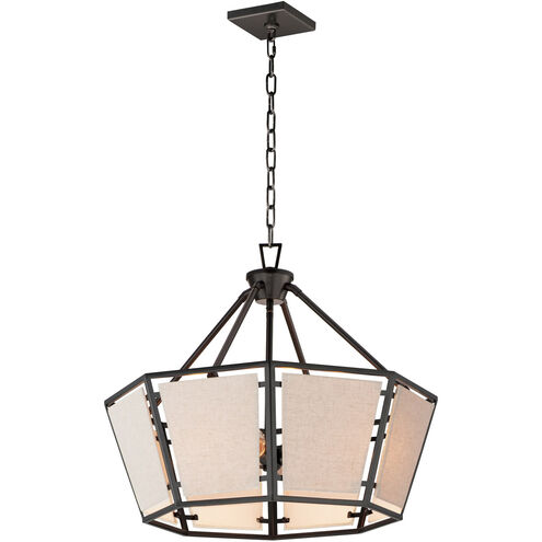 Montauk 4 Light 24 inch Black Chandelier Ceiling Light