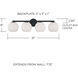 Ansley 4 Light 31 inch Matte Black Vanity Light Wall Light