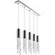 Extended 5 Light 40 inch Chrome Island/Pool Table Light Ceiling Light