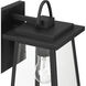 Ivory Dusk 1 Light 14 inch Matte Black Outdoor Wall Light, Medium