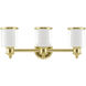 Middlebush 3 Light 24 inch Polished Brass Bath Vanity Wall Light