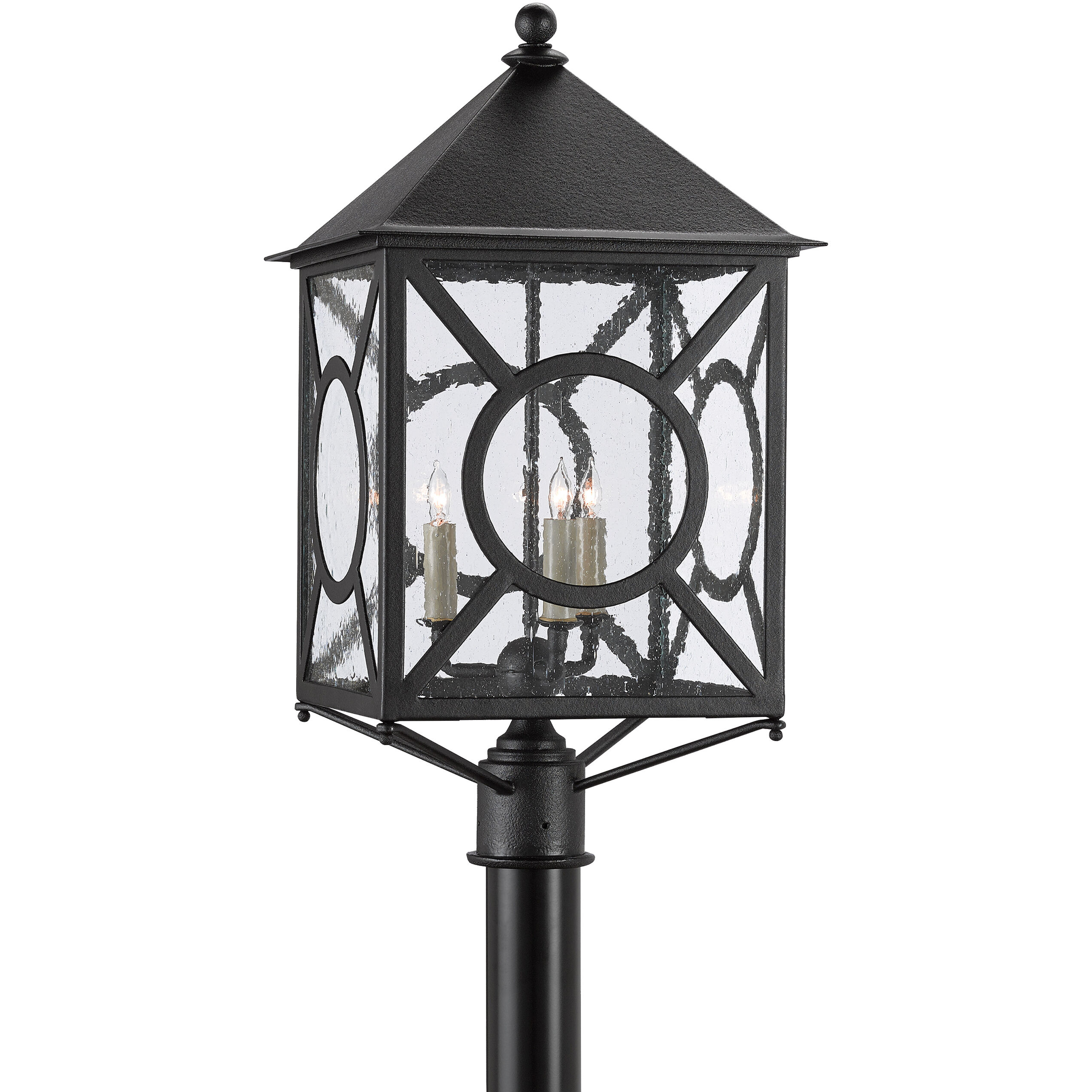Ripley 3 Light 26.5 inch Midnight Outdoor Post Light, Large