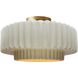 Radiance LED 14.5 inch Matte White and Champagne Gold and Brushed Brass Semi Flush Ceiling Light