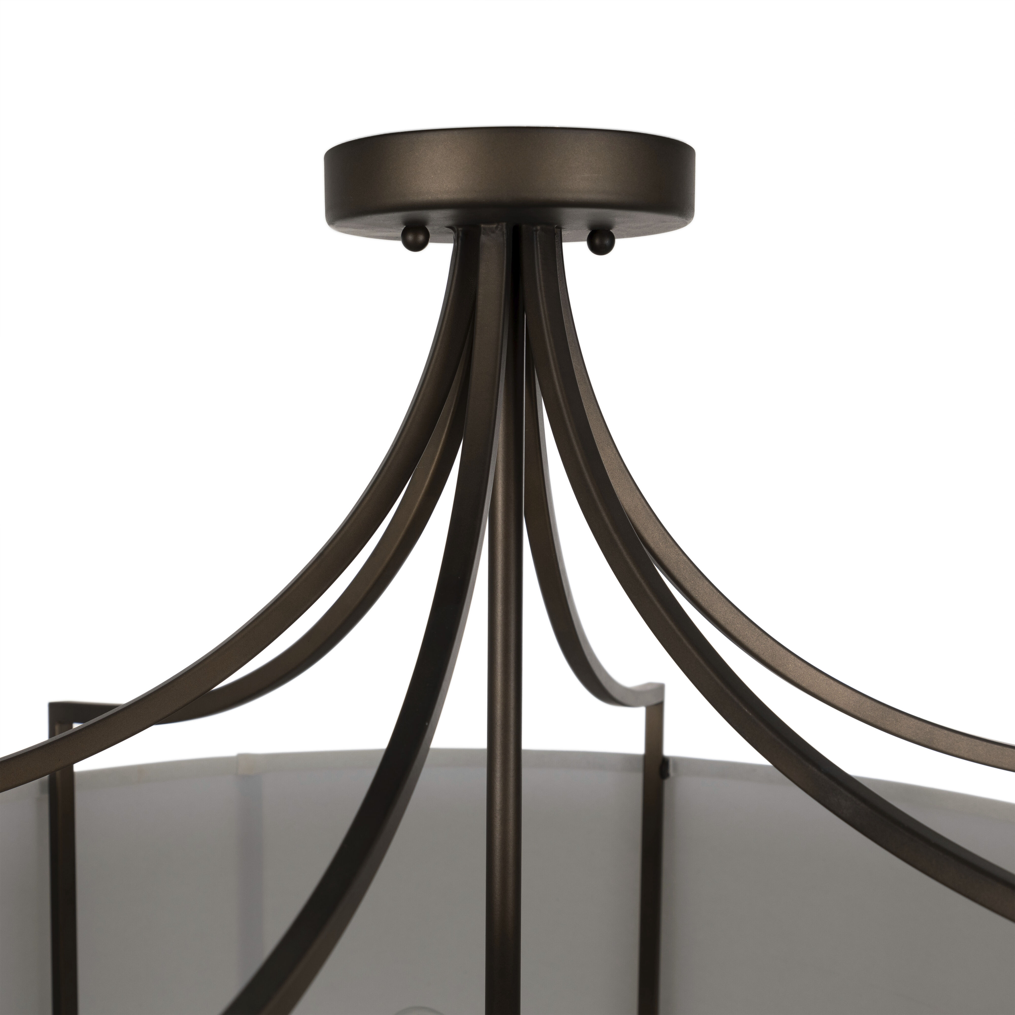 Lacey 4 Light 24.5 inch Dark Bronze Flush Mount Ceiling Light