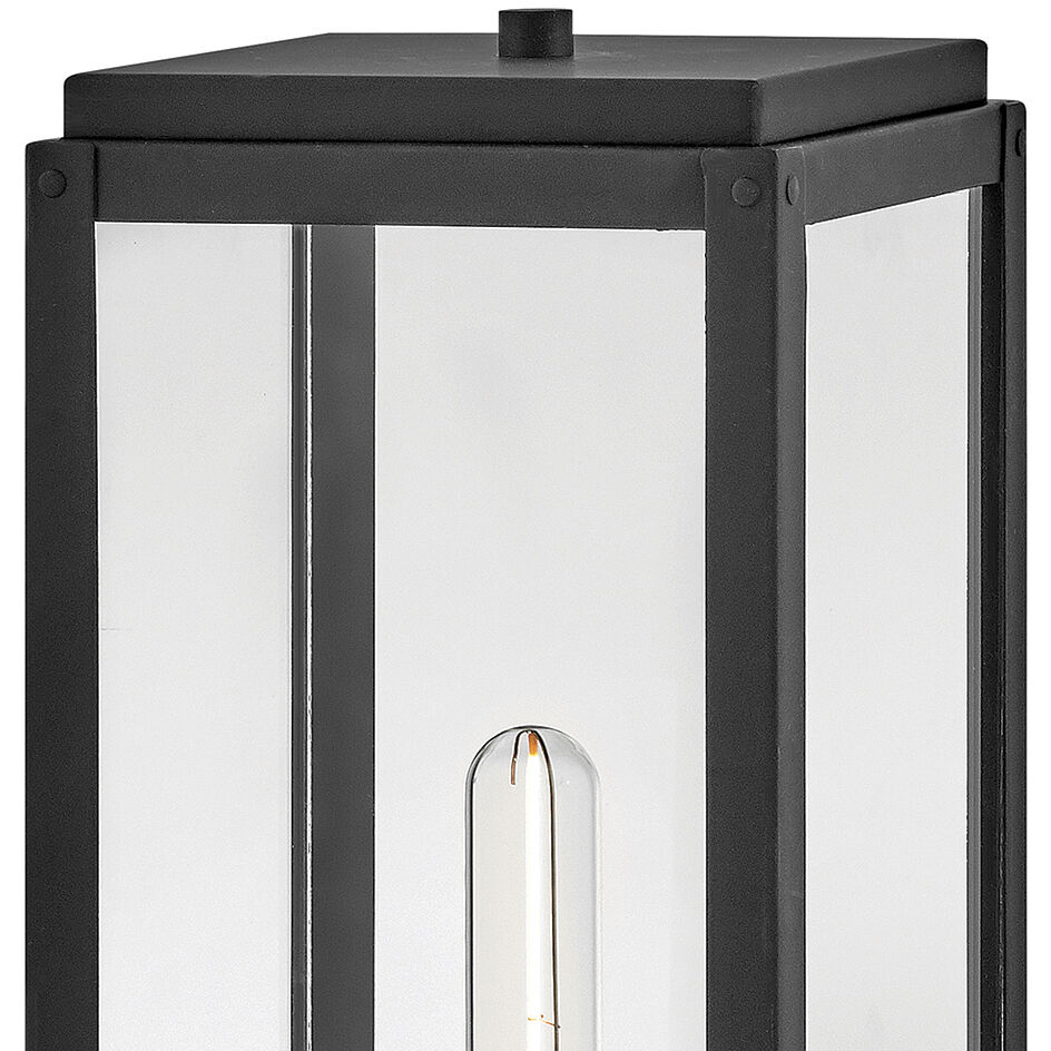 Estate Series Max 1 Light 17 inch Black Outdoor Pier Mount