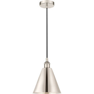 Edison Cone LED 8 inch Polished Nickel Mini Pendant Ceiling Light