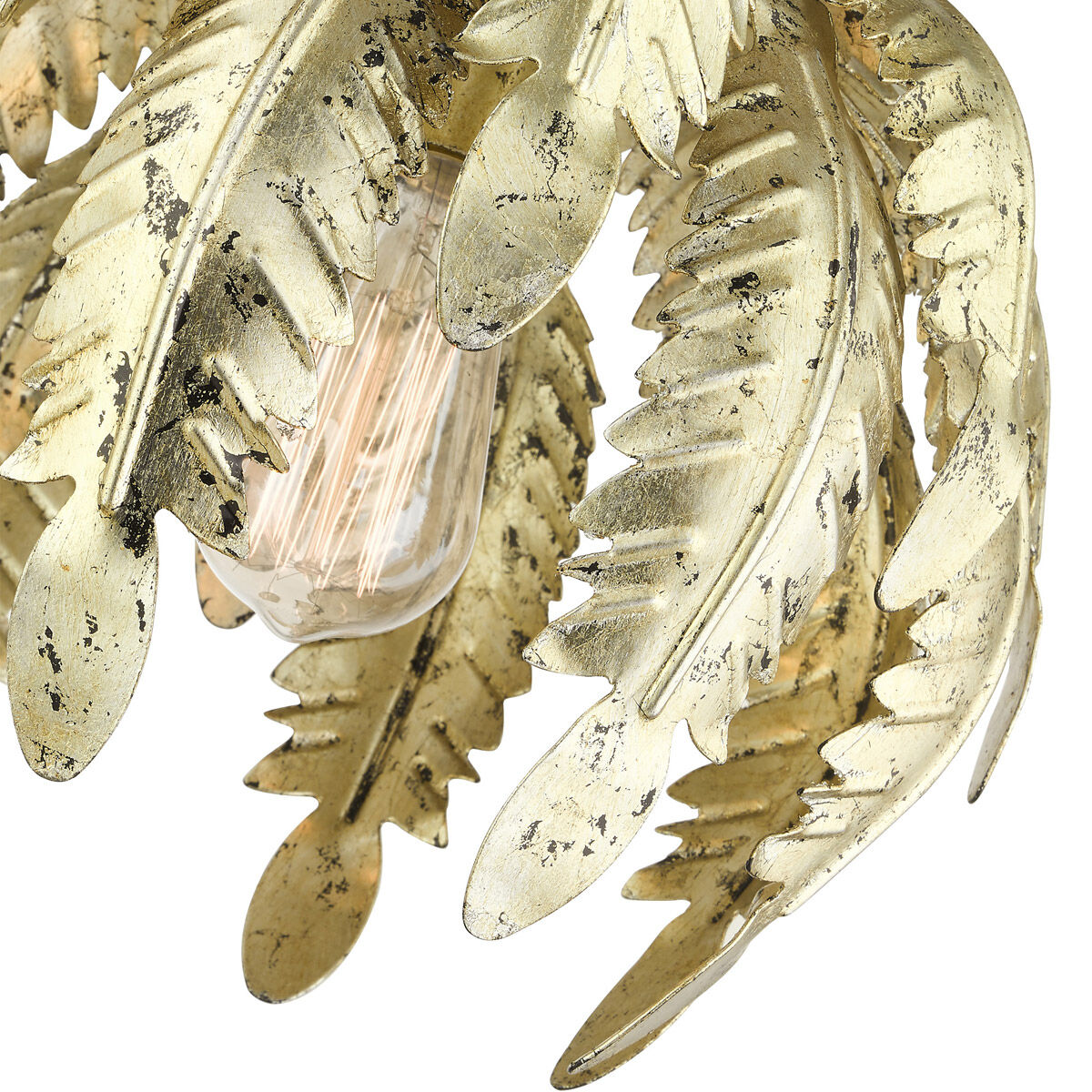 Acanthus 1 Light 12.63 inch Winter Gold Semi Flush Ceiling Light