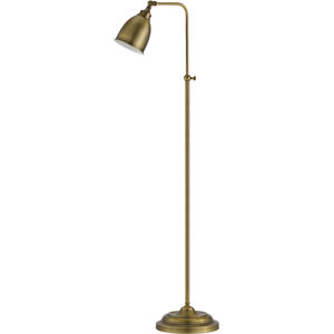 Pharmacy 46 inch 60 watt Antique Brass Floor Lamp Portable Light, Adjustable Pole