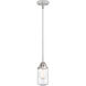 Nouveau 2 Dover LED 5 inch Polished Chrome Mini Pendant Ceiling Light in Seedy Glass