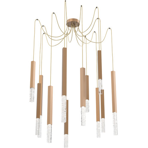 Axis LED 11 inch Novel Brass Swag Multi-Pendant Ceiling Light in 3000K LED, XL
