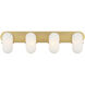 Heathcote 4 Light 32 inch Legacy Brass Vanity Light Wall Light
