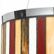 Tiffany 3 Light 18 inch Chrome Pendant Ceiling Light