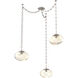 Nova 3 Light 19 inch Beige Silver Swag Multi-Pendant Ceiling Light in Amber, Diamond Chain