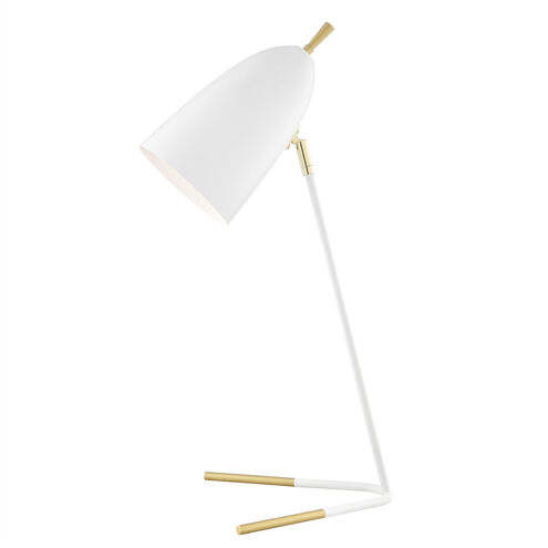 Edel 24 inch 60.00 watt White Table Lamp Portable Light