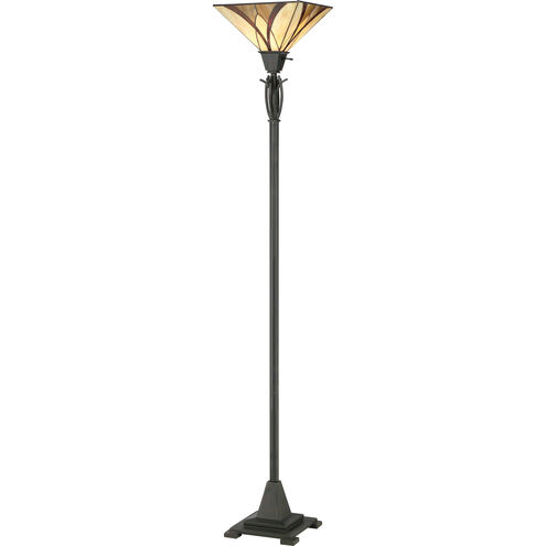 Asheville 71 inch Valiant Bronze Torchiere Portable Light, Naturals