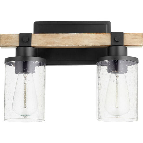 Alpine 2 Light 14 inch Noir with Driftwood Vanity Light Wall Light
