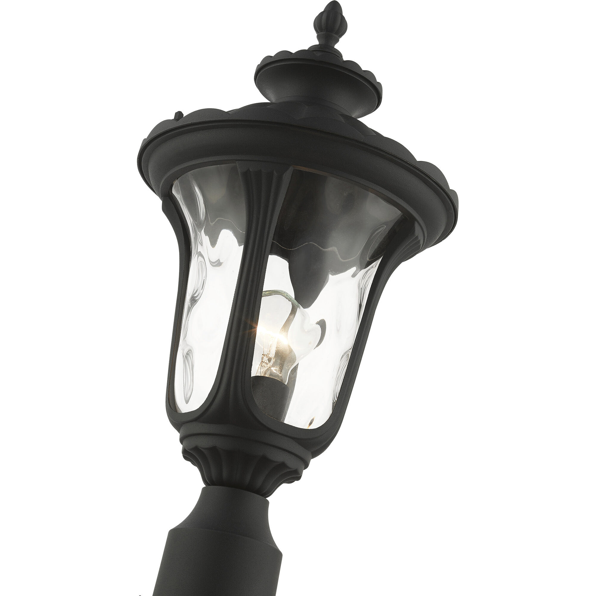 Oxford 1 Light 19 inch Textured Black Outdoor Post Top Lantern