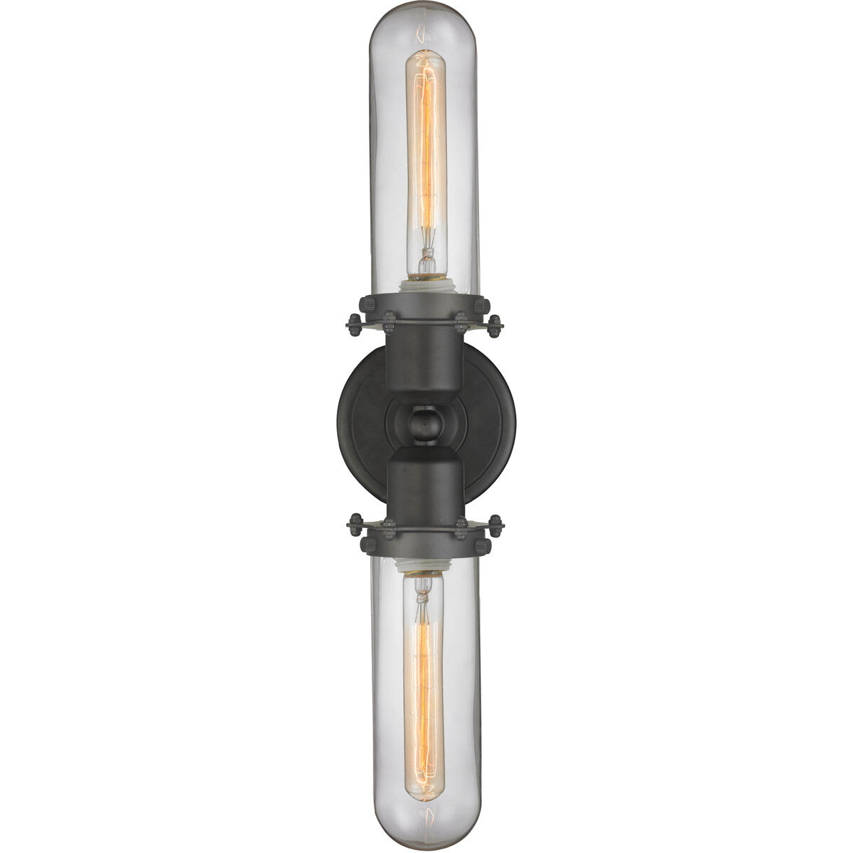 Austere Centri 2 Light 22 inch Oil Rubbed Bronze Bath Vanity Light Wall Light in Incandescent, Clear Glass, Austere