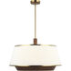 Desert Flyer 6 Light 26 inch Satin Brass with Medium Walnut Pendant Ceiling Light