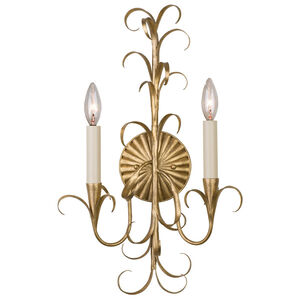 Ainsley 2 Light 13 inch Oxidized Gold Leaf Wall Sconce Wall Light