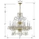 Traditional Crystal 8 Light 27 inch Polished Brass Chandelier Ceiling Light in Clear Hand Cut