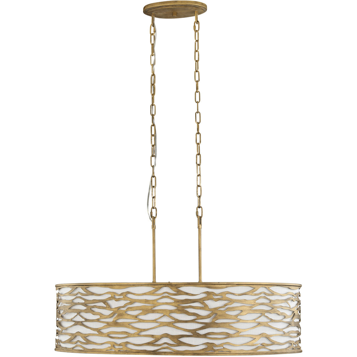 Kato 6 Light 36 inch Gold Pendant Ceiling Light in Havana Gold