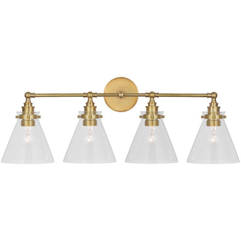 Chapman & Myers Parkington LED 32.5 inch Antique-Burnished Brass Bath Bar Wall Light