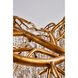 Canada LED 43 inch Gold Chandelier Ceiling Light, Crystal
