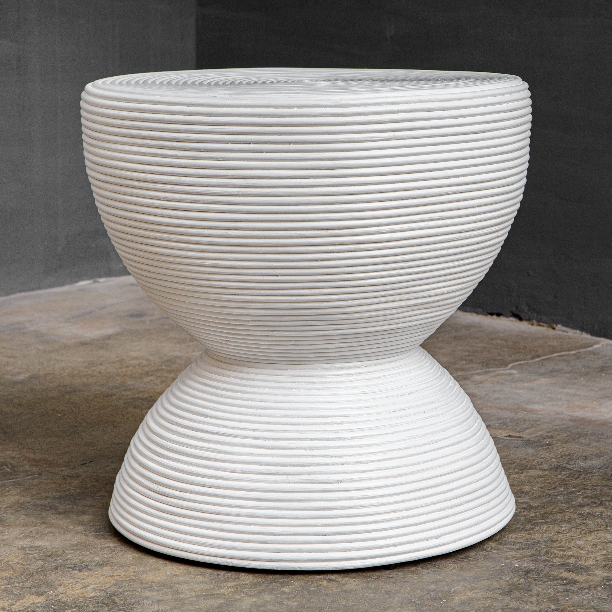 Bongo 22 X 21.75 inch Satin White Side Table