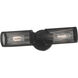 Industro 2 Light 5 inch Black with Brushed Nickel Accents Sconce Wall Light