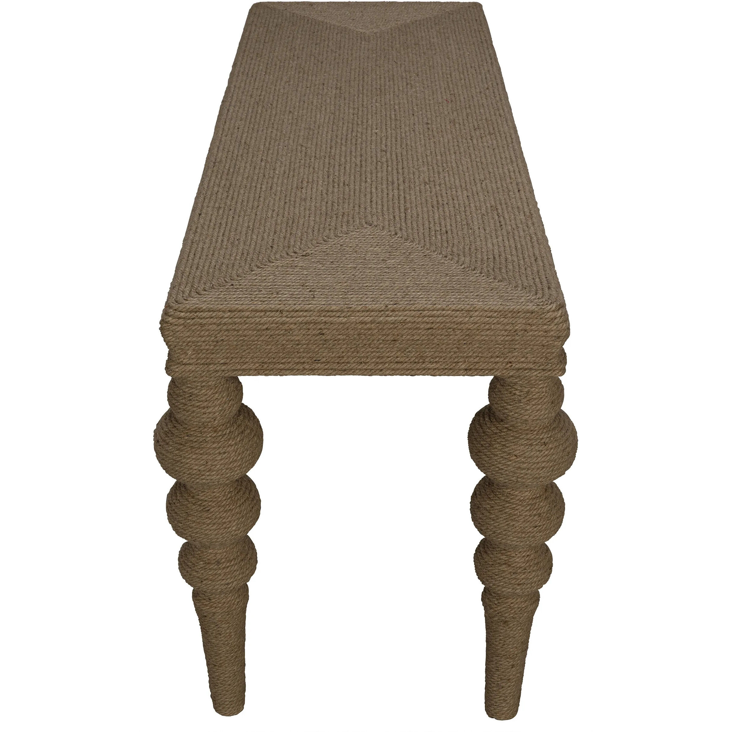 Ismail 64 X 25 inch Natural Console, Turned Leg
