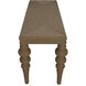 Ismail 64 X 25 inch Natural Console, Turned Leg