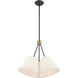 Prato 3 Light 21 inch Bronze with Antique Brass Accents Chandelier Ceiling Light