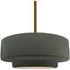 Radiance 1 Light 14.5 inch Pewter Green and Brushed Brass Pendant Ceiling Light